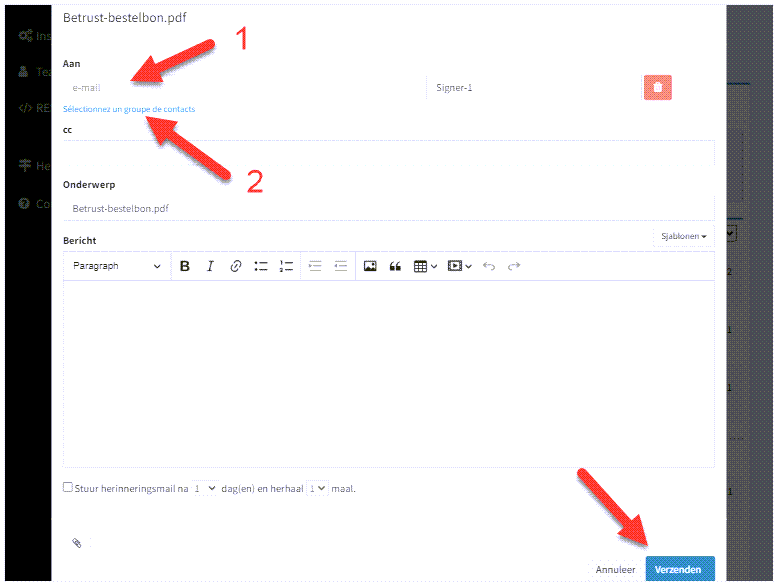 Ajouter des contacts dans votre compte OKSign