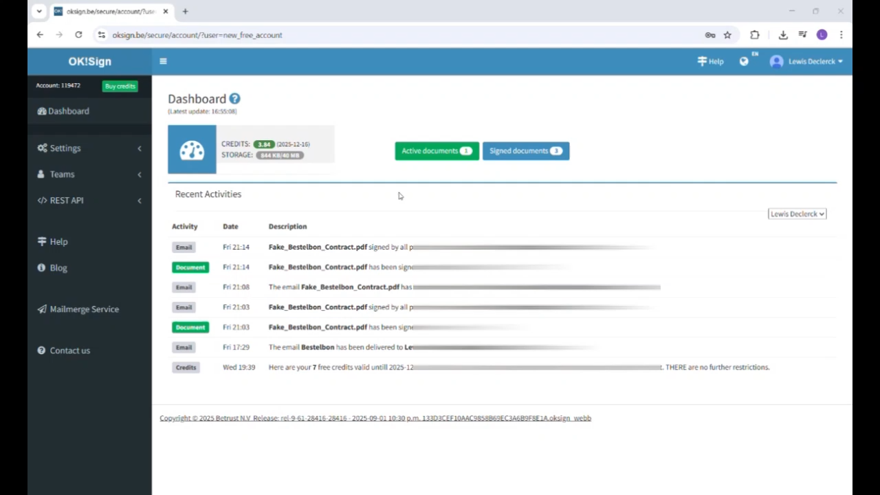 HET ONDERTEKEND DOCUMENT GECERTIFIEERD EN GETIMESTAMPED