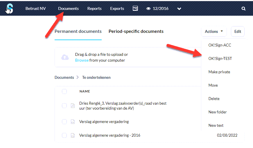 Reconsiliation of documents in Silverfin  (next part)