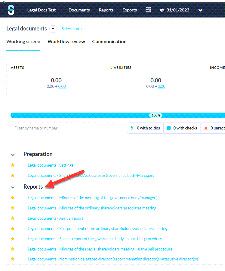 Reconsiliation of documents in Silverfin  (next part)