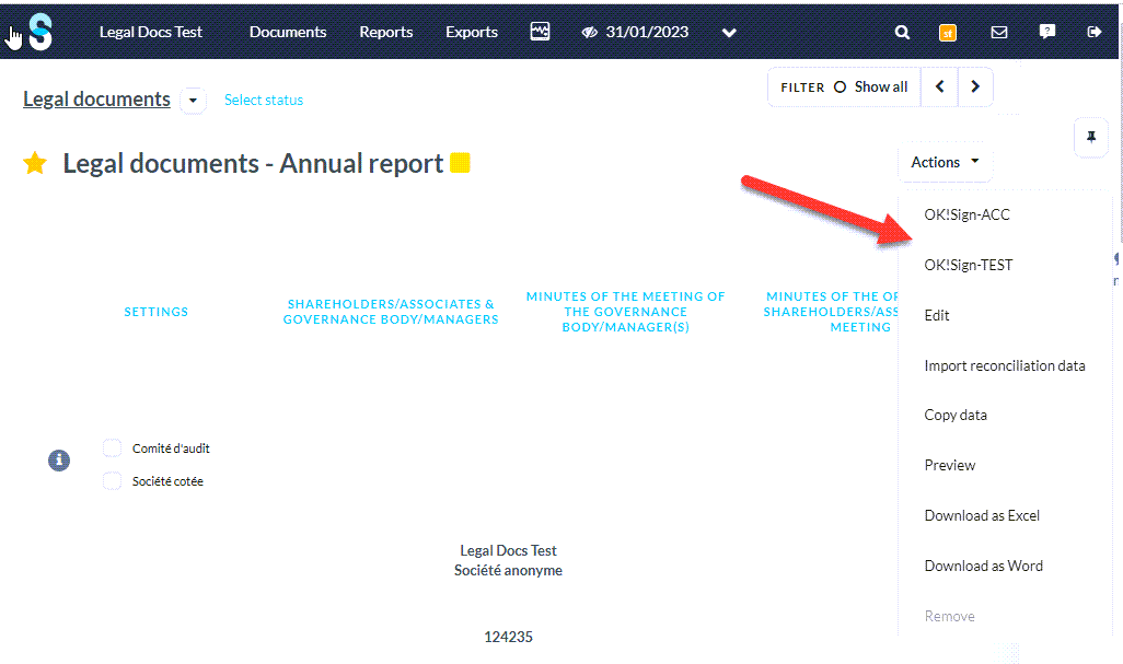 Reconsiliation of documents in Silverfin  (next part)