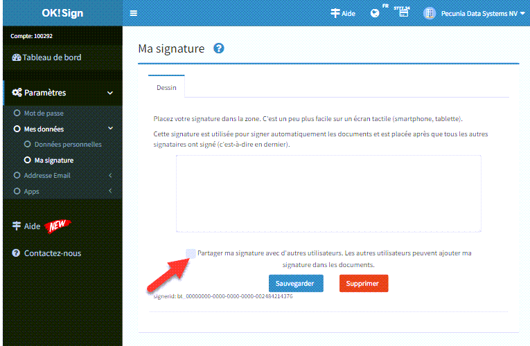 Signature par signataire dans votre compte OKSign  ( part prochain)