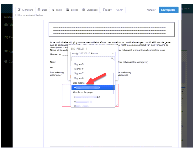 Signature par signataire dans votre compte OKSign  ( part prochain)