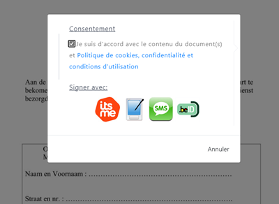 Signer un document avec Itsme