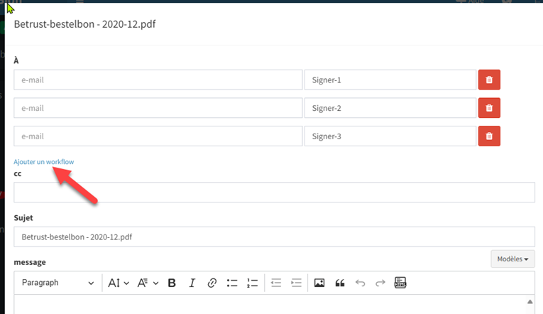 Définir l'ordre (workflow) de signature dans votre compte OKSign  ( part prochain)