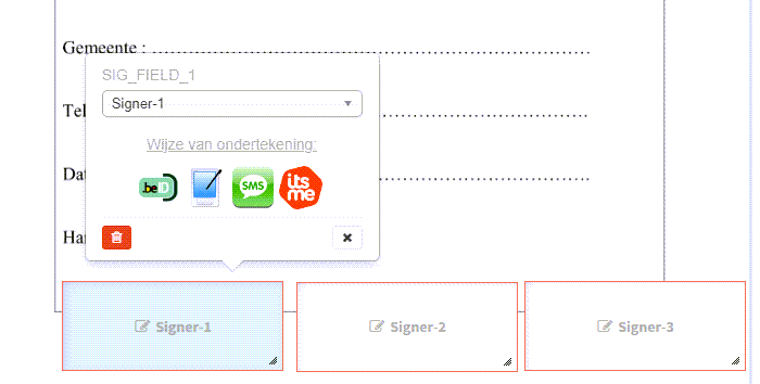 Wijzig ondertekening opties van een document in uw OKSign account