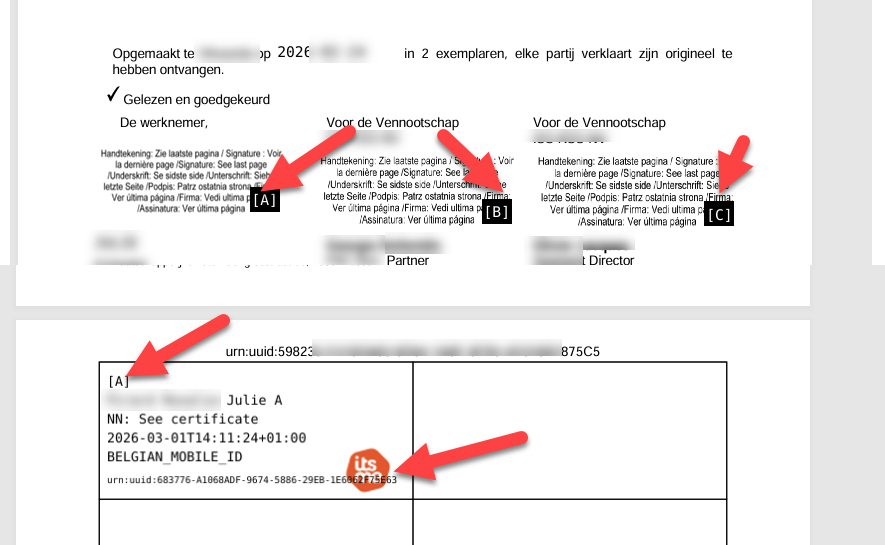 Placez une signature dans un document avec le service Itsme eSign.