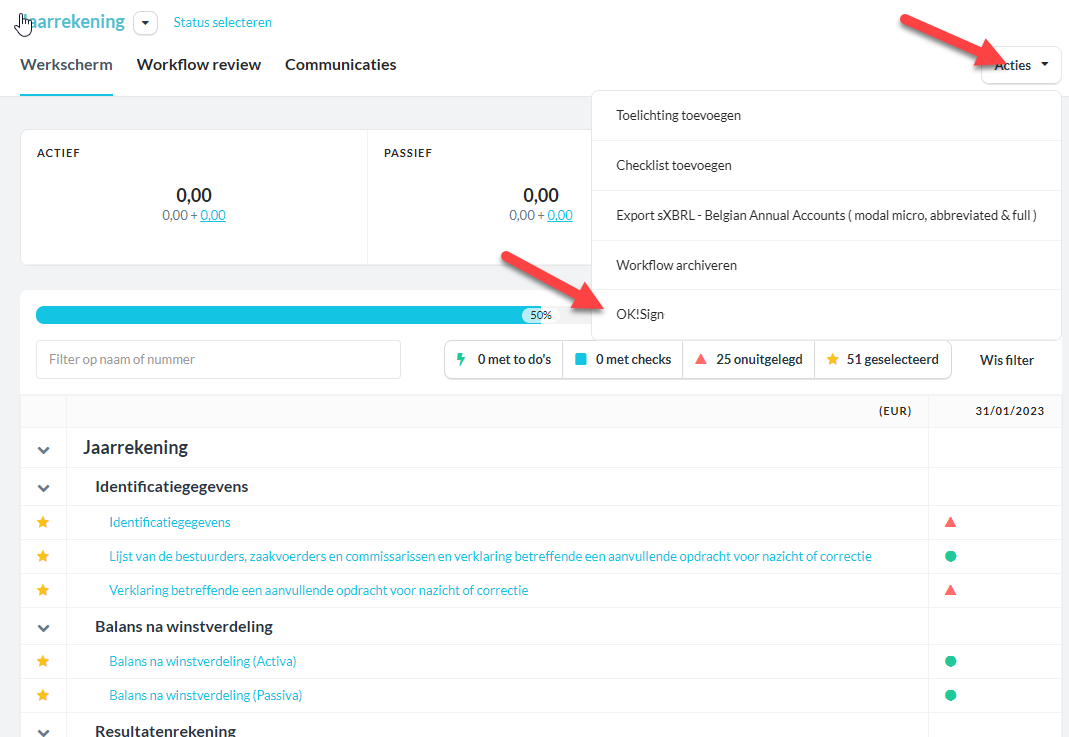 Jaarrekening in Silverfin en uw OKSign account