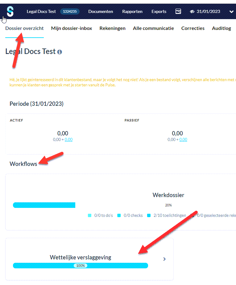 Reconsiliatie van documenten in Silverfin en uw OKSign account