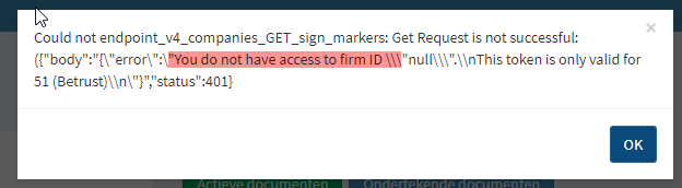 No FirmID foutmelding in Silverfin en OKSign