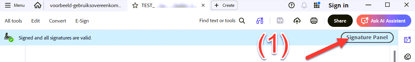 Open Signature Panel in Adobe Acrobat Reader | OKSign