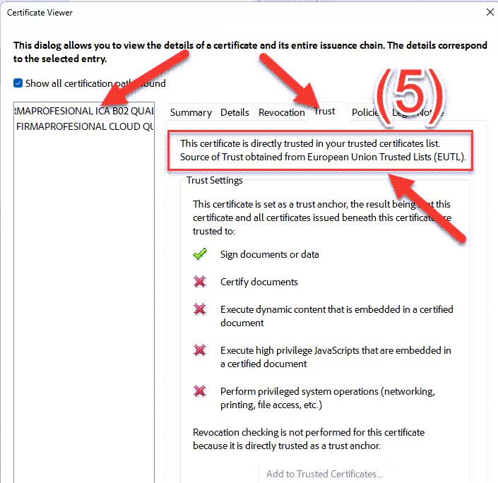 EU Trusted Lists confirmation for TSA timestamp | OKSign